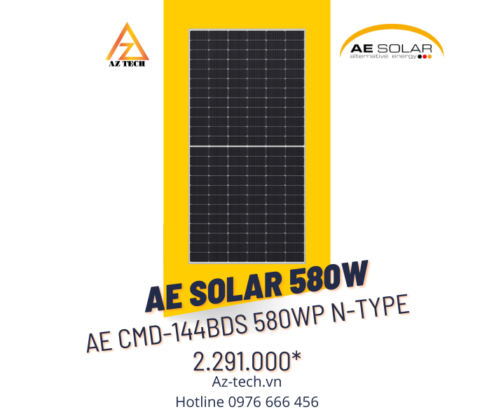 Tấm pin năng lượng mặt trời AE Solar 580Wp