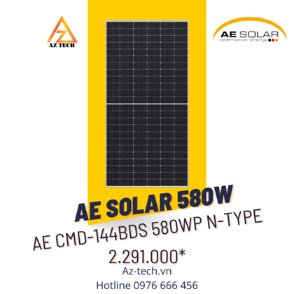 Tấm pin năng lượng mặt trời AE Solar 580Wp