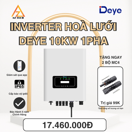 Biến tần hoà lưới DEYE 10kW 1Phase