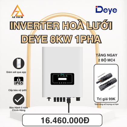 Biến tần hoà lưới DEYE 8kW 1Phase